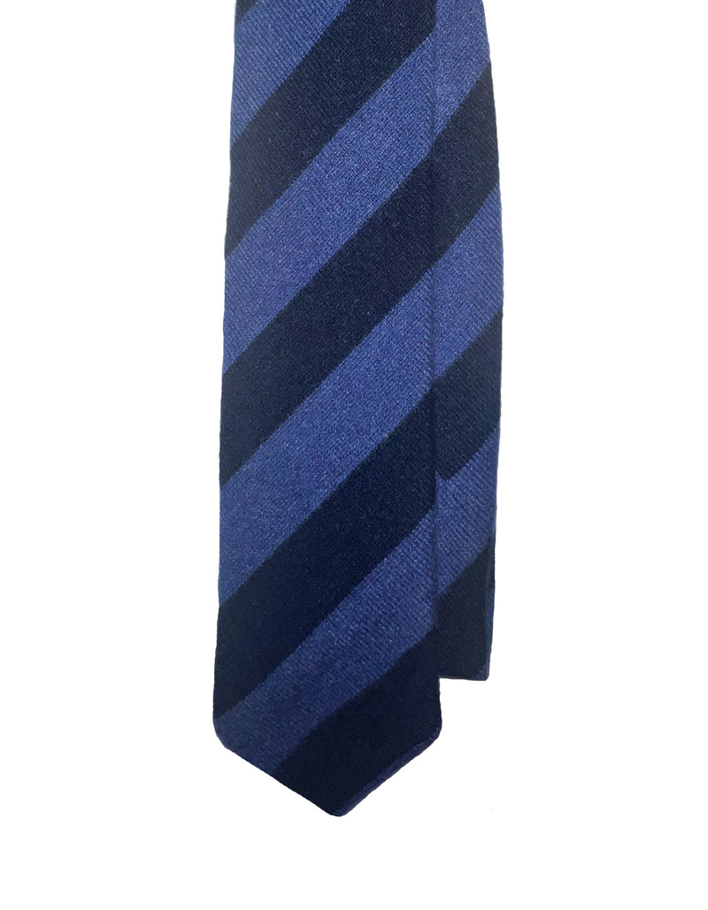 100% CASHMERE FULLY FASHIONED STRIPE TIE