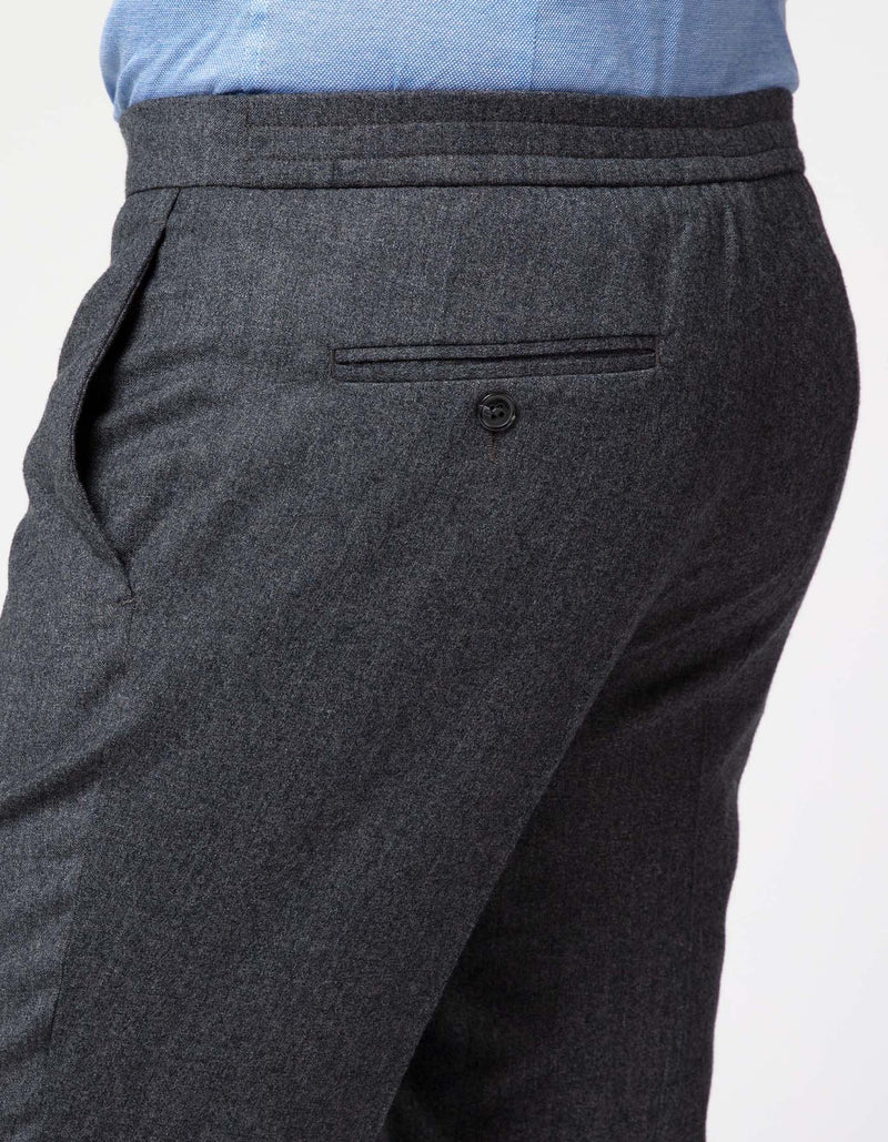 CREMIEUX WASHABLE WOOL TRAVEL JOGGER PANTS GREY