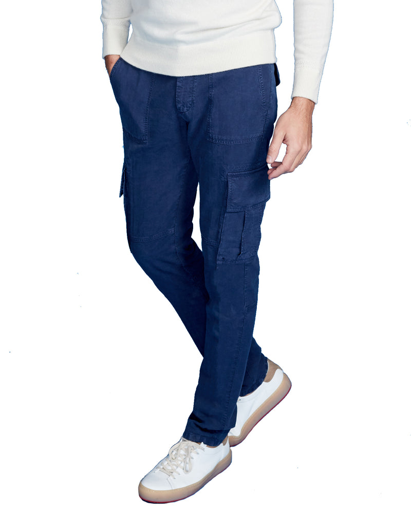 NAVY VINTAGE WASHED CARGO PANT
