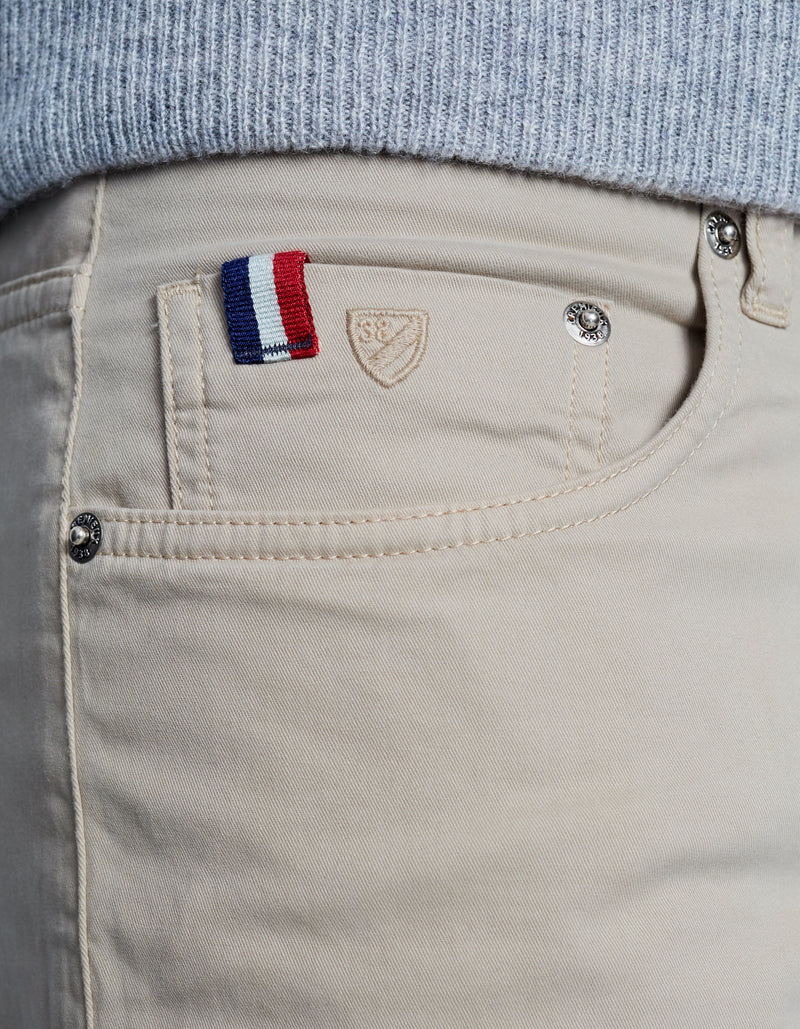 CREMIEUX KHAKI COTTON STRETCH PANT