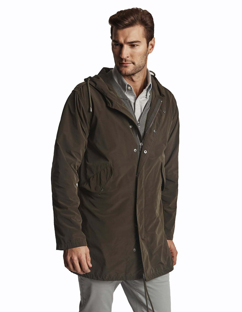 HOODED RAIN COAT