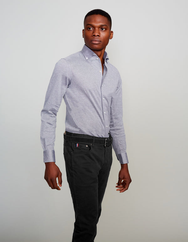 FADED BLACK COTTON STRETCH PANT