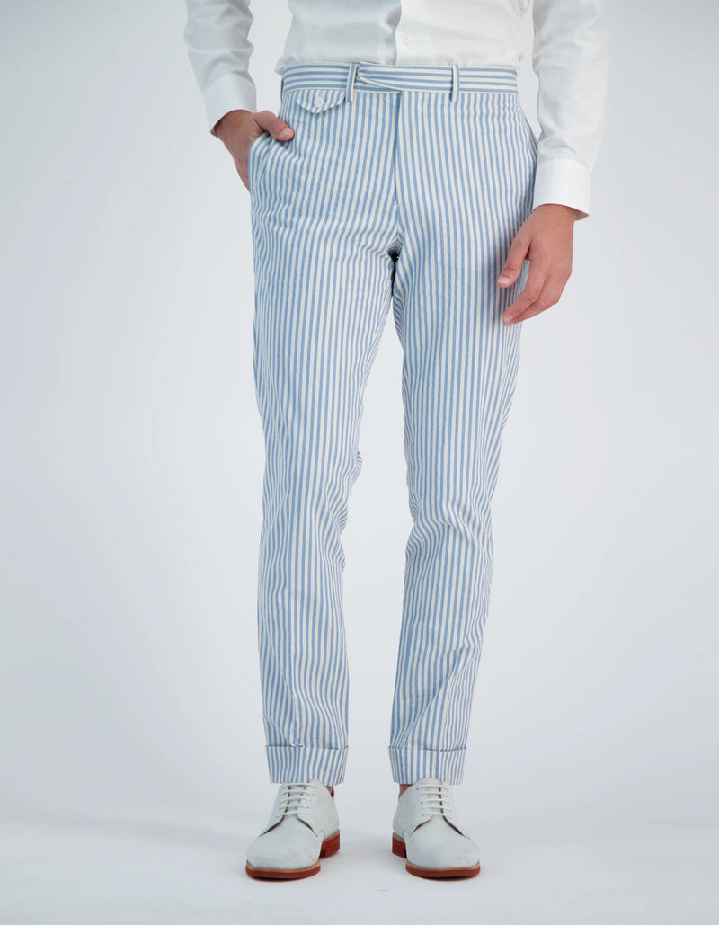 BOAT COTTON SEERSUCKER STRIPE PANT